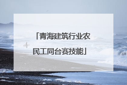青海建筑行业农民工同台赛技能