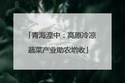 青海湟中：高原冷凉蔬菜产业助农增收