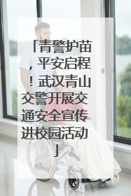 青警护苗，平安启程！武汉青山交警开展交通安全宣传进校园活动