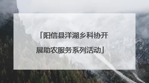 阳信县洋湖乡科协开展助农服务系列活动