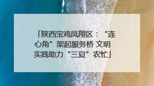 陕西宝鸡凤翔区：“连心角”架起服务桥 文明实践助力“三夏”农忙