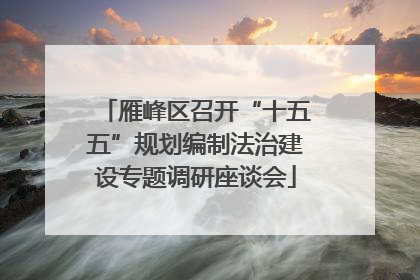 雁峰区召开“十五五”规划编制法治建设专题调研座谈会