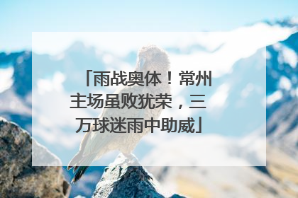 雨战奥体！常州主场虽败犹荣，三万球迷雨中助威