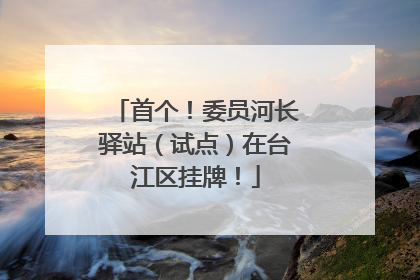 首个！委员河长驿站（试点）在台江区挂牌！