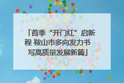首季“开门红”启新程 鞍山市多向发力书写高质量发展新篇