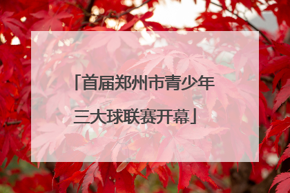 首届郑州市青少年三大球联赛开幕
