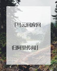 马云回应回归阿里传闻