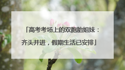 高考考场上的双胞胎姐妹：齐头并进，假期生活已安排