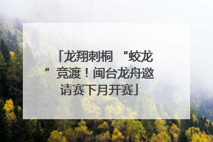 龙翔刺桐 “蛟龙”竞渡！闽台龙舟邀请赛下月开赛