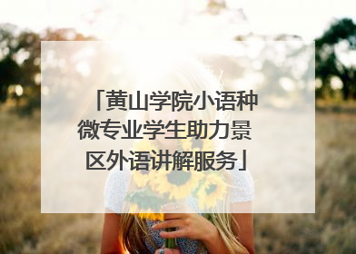 黄山学院小语种微专业学生助力景区外语讲解服务