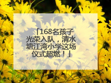 168名孩子光荣入队，清水塘江湾小学这场仪式超燃！