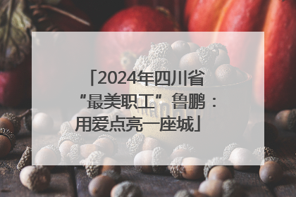 2024年四川省“最美职工”鲁鹏：用爱点亮一座城