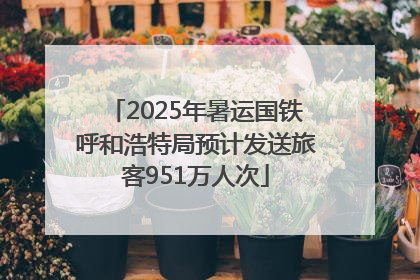 2025年暑运国铁呼和浩特局预计发送旅客951万人次