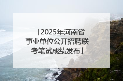 2025年河南省事业单位公开招聘联考笔试成绩发布