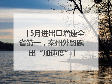 5月进出口增速全省第一，泰州外贸跑出“加速度”