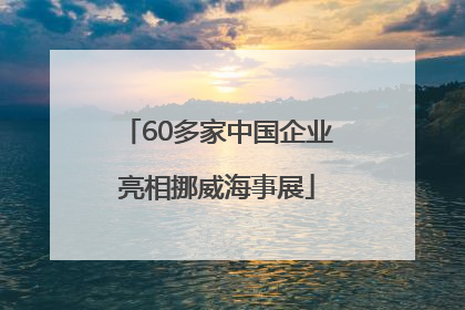 60多家中国企业亮相挪威海事展
