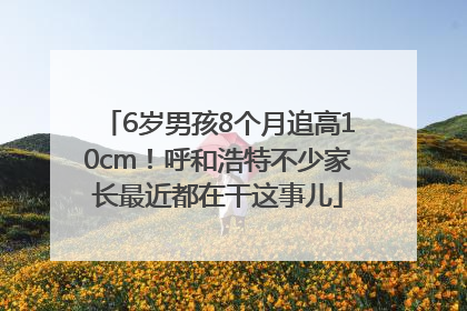 6岁男孩8个月追高10cm！呼和浩特不少家长最近都在干这事儿